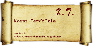 Kresz Terézia névjegykártya